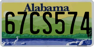 AL license plate 67CS574