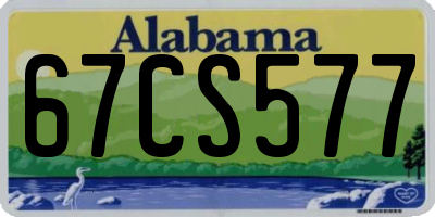 AL license plate 67CS577