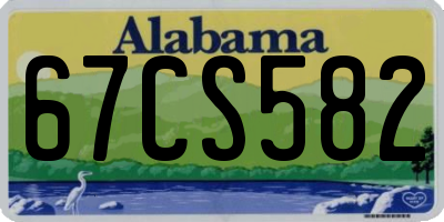 AL license plate 67CS582