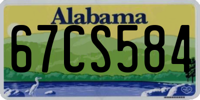 AL license plate 67CS584