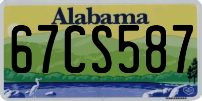 AL license plate 67CS587