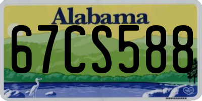 AL license plate 67CS588