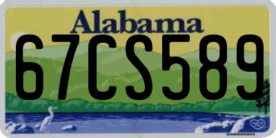 AL license plate 67CS589