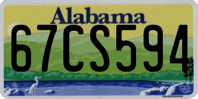 AL license plate 67CS594