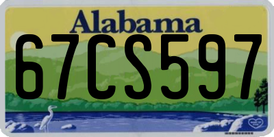 AL license plate 67CS597