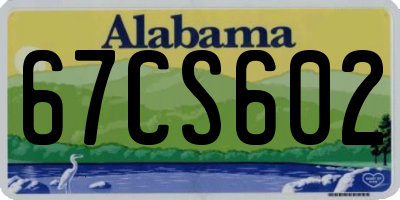 AL license plate 67CS602