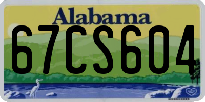 AL license plate 67CS604