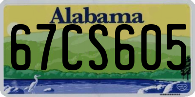AL license plate 67CS605