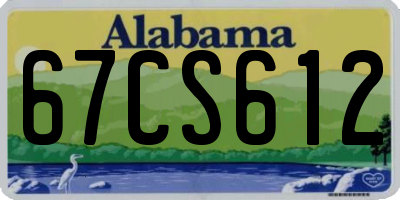 AL license plate 67CS612