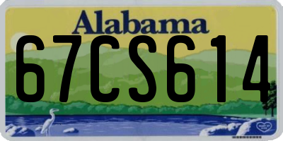AL license plate 67CS614