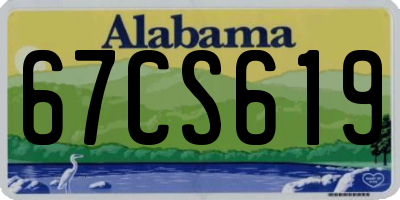 AL license plate 67CS619
