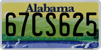 AL license plate 67CS625