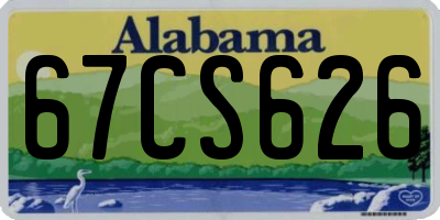 AL license plate 67CS626