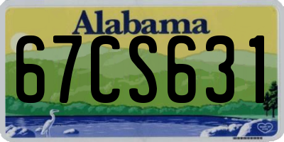 AL license plate 67CS631