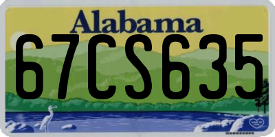 AL license plate 67CS635