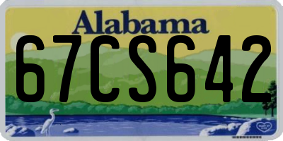 AL license plate 67CS642