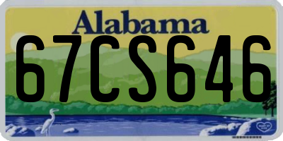 AL license plate 67CS646