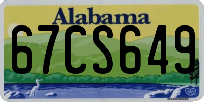 AL license plate 67CS649