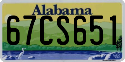 AL license plate 67CS651