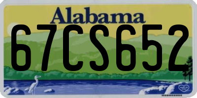 AL license plate 67CS652