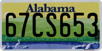 AL license plate 67CS653
