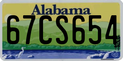AL license plate 67CS654