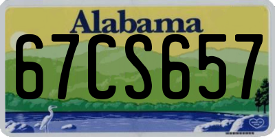 AL license plate 67CS657