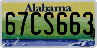 AL license plate 67CS663