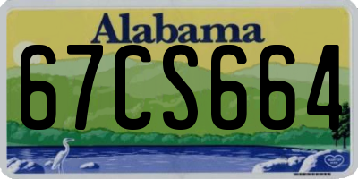 AL license plate 67CS664