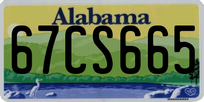 AL license plate 67CS665