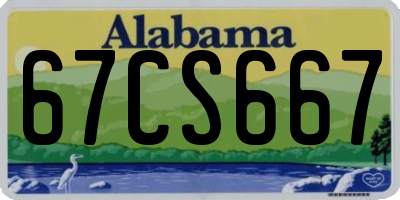 AL license plate 67CS667