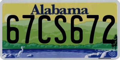 AL license plate 67CS672