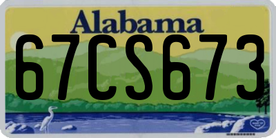 AL license plate 67CS673