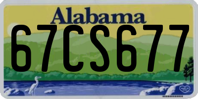 AL license plate 67CS677