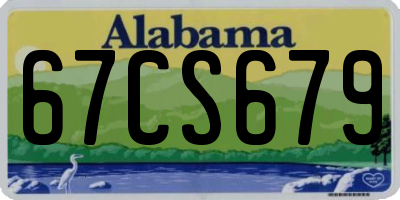 AL license plate 67CS679