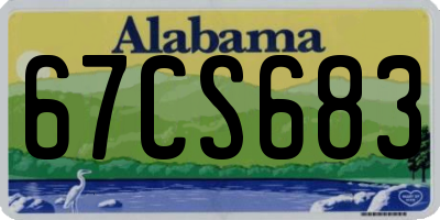 AL license plate 67CS683