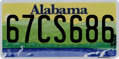 AL license plate 67CS686