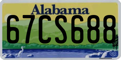 AL license plate 67CS688
