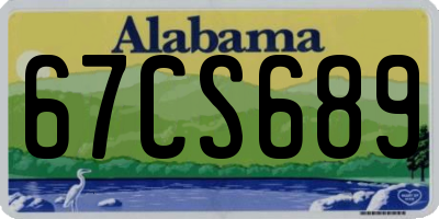 AL license plate 67CS689