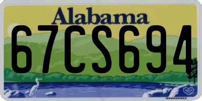 AL license plate 67CS694