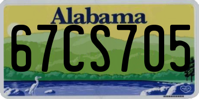 AL license plate 67CS705