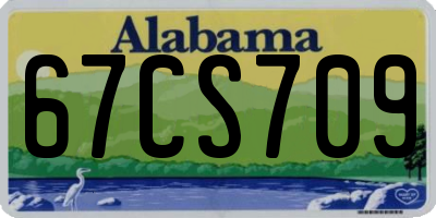 AL license plate 67CS709