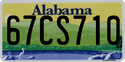 AL license plate 67CS710
