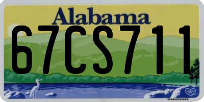 AL license plate 67CS711