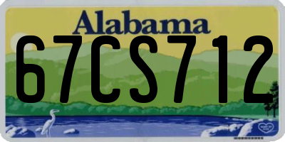AL license plate 67CS712