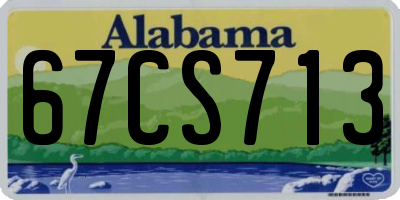 AL license plate 67CS713