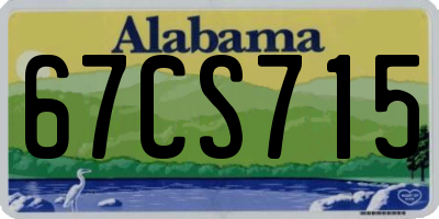 AL license plate 67CS715
