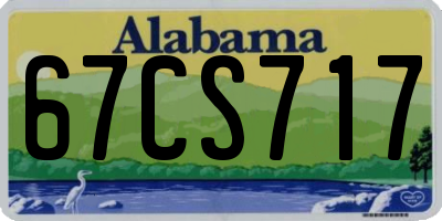 AL license plate 67CS717