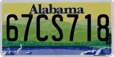 AL license plate 67CS718