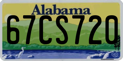 AL license plate 67CS720